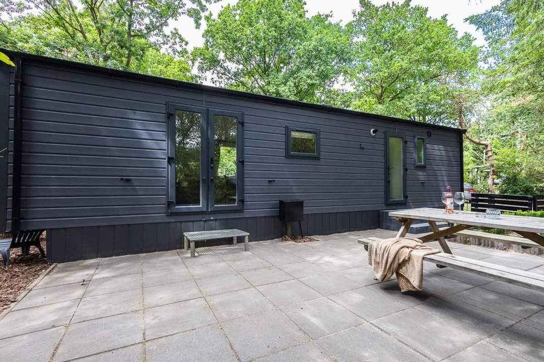 Prachtig Chalet In De Bossen Nunspeet Exteriör bild